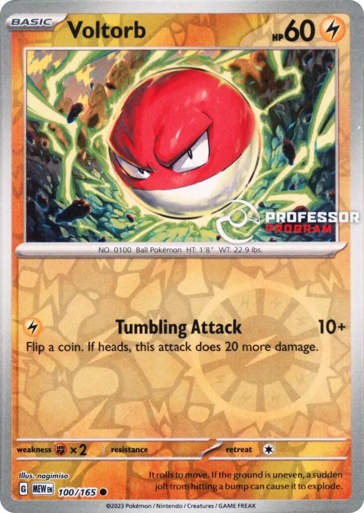 Voltorb (100/165) [Professor Program Promos] | Pegasus Games WI