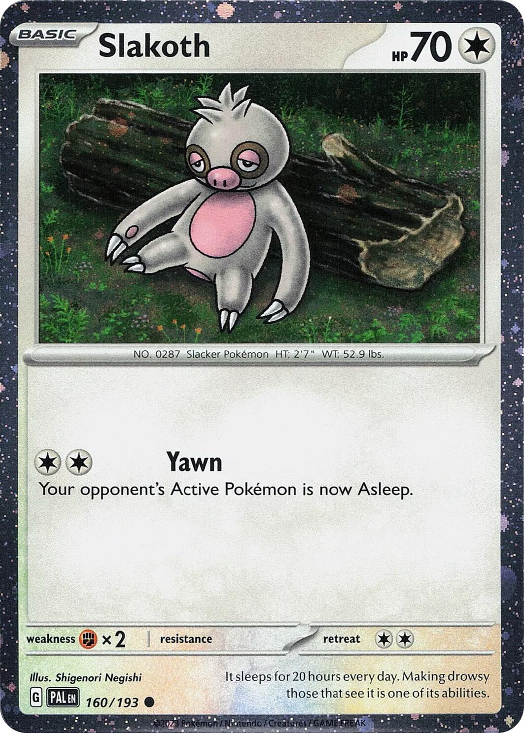 Slakoth (160/193) (Cosmos Holo) [Scarlet & Violet: Paldea Evolved] | Pegasus Games WI