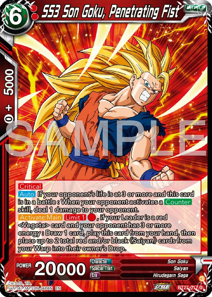 SS3 Son Goku, Penetrating Fist (BT27-017) [History of Z] | Pegasus Games WI