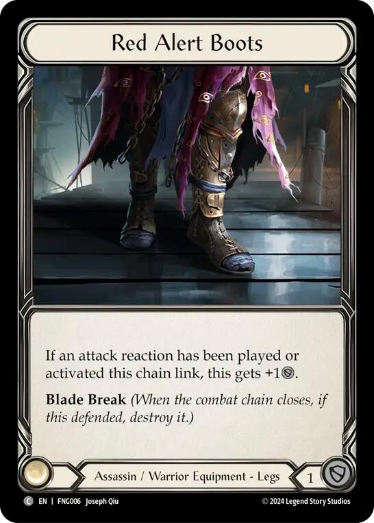 Red Alert Boots [FNG006] (The Hunted Fang Blitz Deck) | Pegasus Games WI