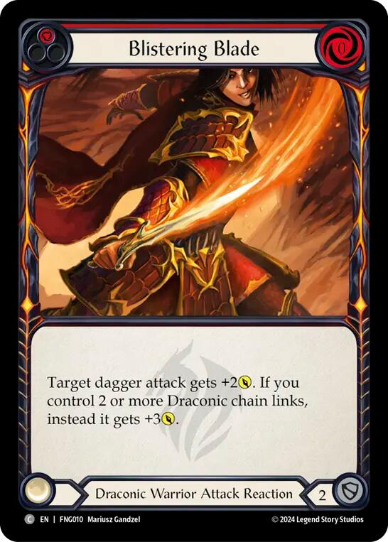 Blistering Blade (Red) [FNG010] (The Hunted Fang Blitz Deck) | Pegasus Games WI