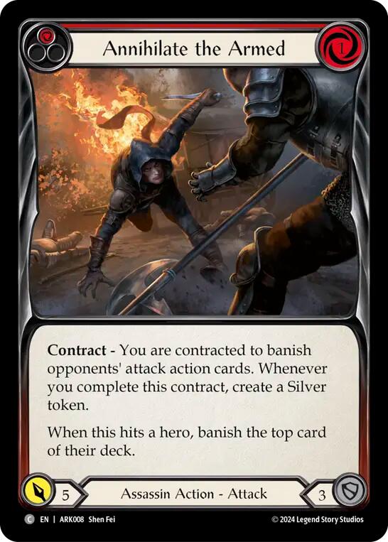Annihilate the Armed (Red) [ARK008] (The Hunted Arakni Blitz Deck) | Pegasus Games WI