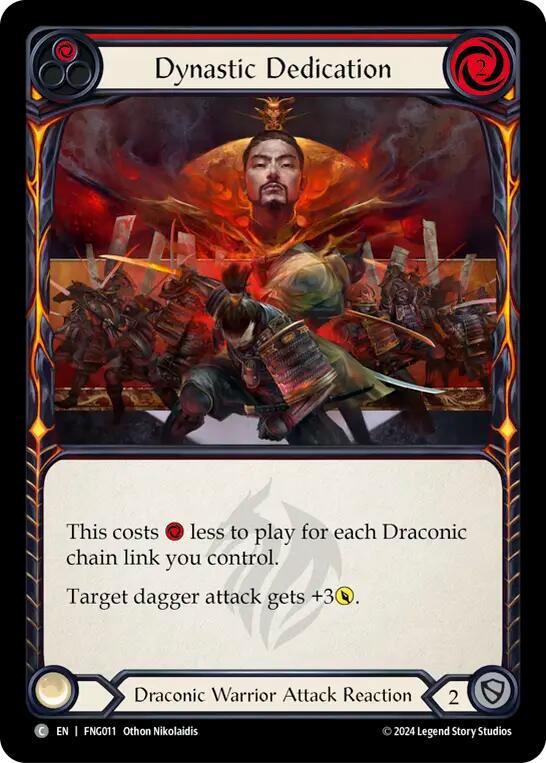 Dynastic Dedication (Red) [FNG011] (The Hunted Fang Blitz Deck) | Pegasus Games WI