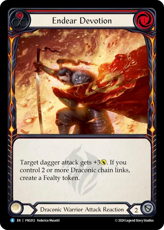 Endear Devotion (Red) [FNG012] (The Hunted Fang Blitz Deck) | Pegasus Games WI