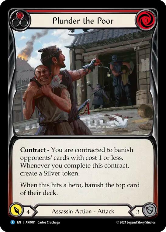 Plunder the Poor (Red) [ARK011] (The Hunted Arakni Blitz Deck) | Pegasus Games WI