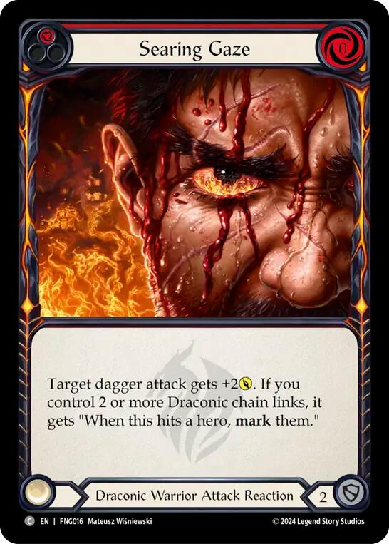Searing Gaze (Red) [FNG016] (The Hunted Fang Blitz Deck) | Pegasus Games WI