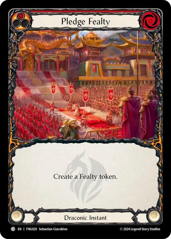 Pledge Fealty (Red) [FNG020] (The Hunted Fang Blitz Deck) | Pegasus Games WI