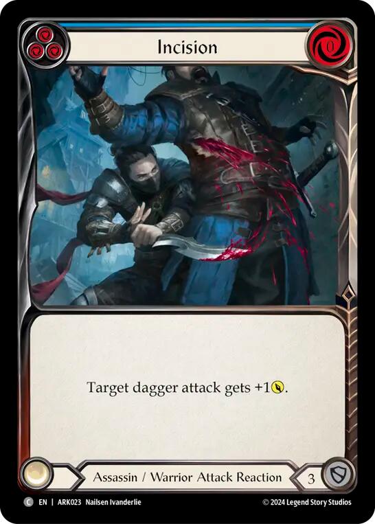 Incision (Blue) [ARK023] (The Hunted Arakni Blitz Deck) | Pegasus Games WI