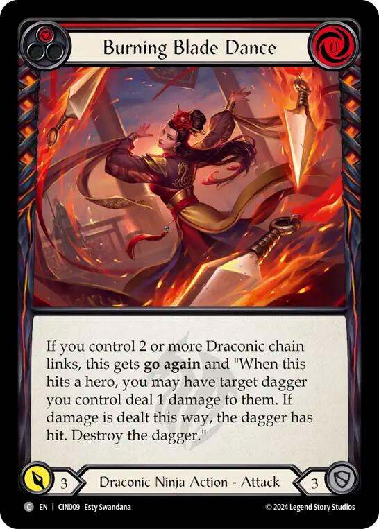 Burning Blade Dance (Red) [CIN009] (The Hunted Cindra Blitz Deck) | Pegasus Games WI