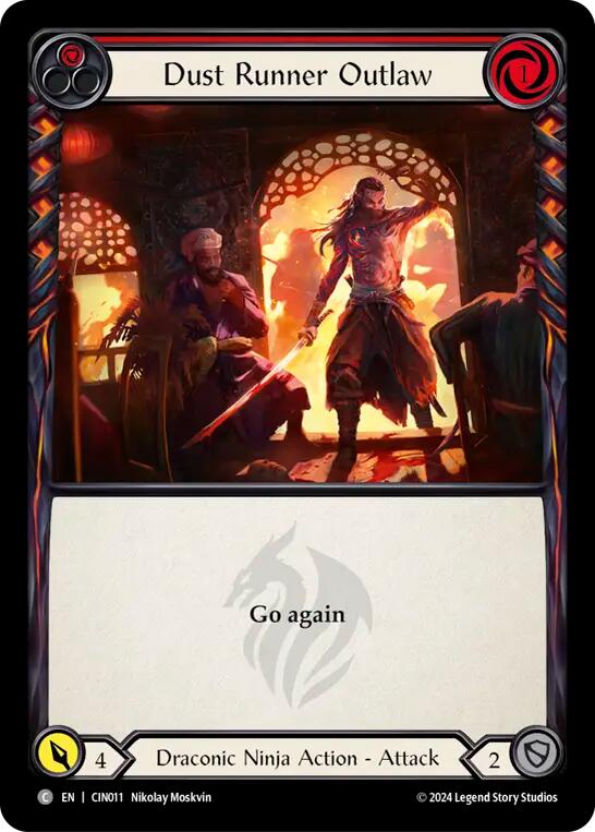 Dust Runner Outlaw (Red) [CIN011] (The Hunted Cindra Blitz Deck) | Pegasus Games WI