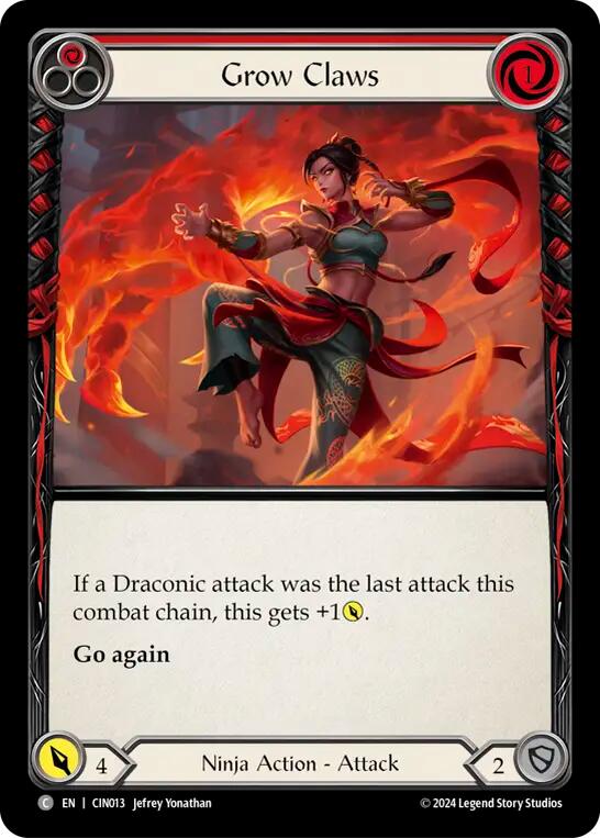 Grow Claws (Red) [CIN013] (The Hunted Cindra Blitz Deck) | Pegasus Games WI