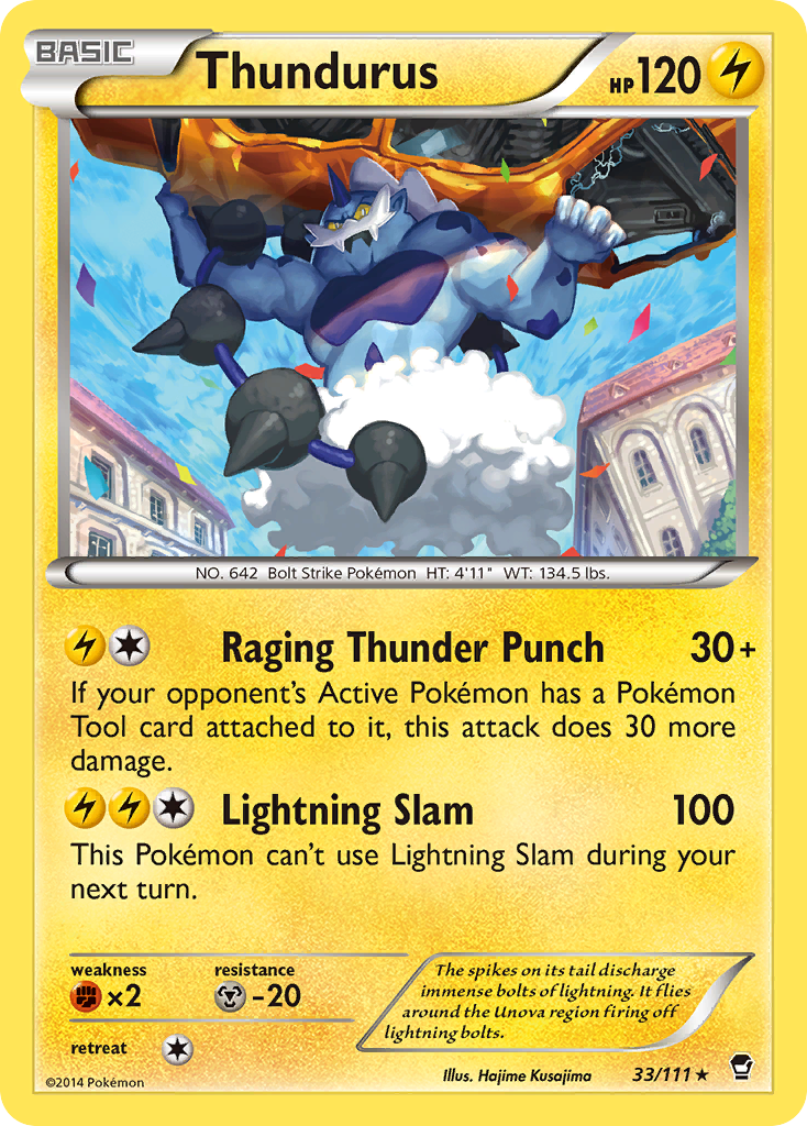 Thundurus (33/111) [XY: Furious Fists] | Pegasus Games WI