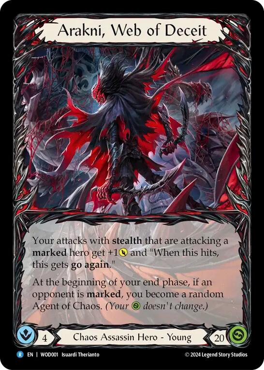 Arakni, Web of Deceit [WOD001] (The Hunted Arakni, Web of Deceit Blitz Deck)  Rainbow Foil | Pegasus Games WI