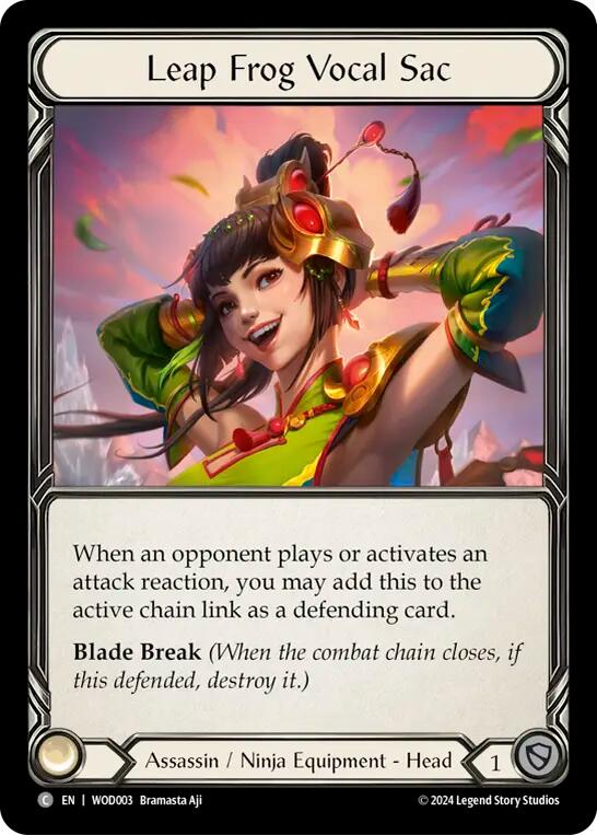 Leap Frog Vocal Sac [WOD003] (The Hunted Arakni, Web of Deceit Blitz Deck) | Pegasus Games WI
