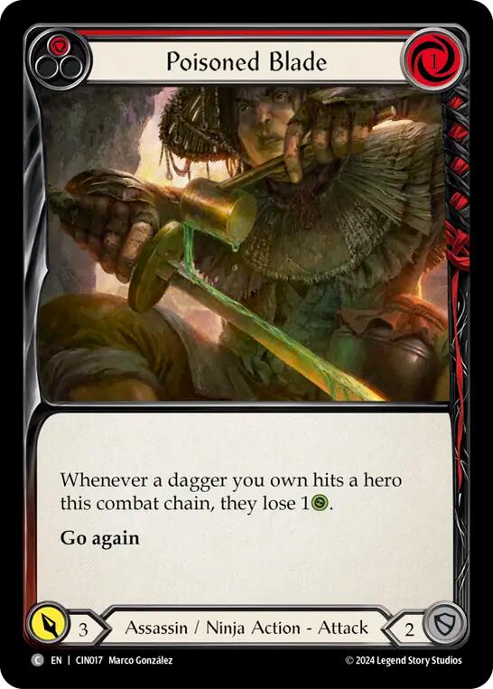 Poisoned Blade (Red) [CIN017] (The Hunted Cindra Blitz Deck) | Pegasus Games WI