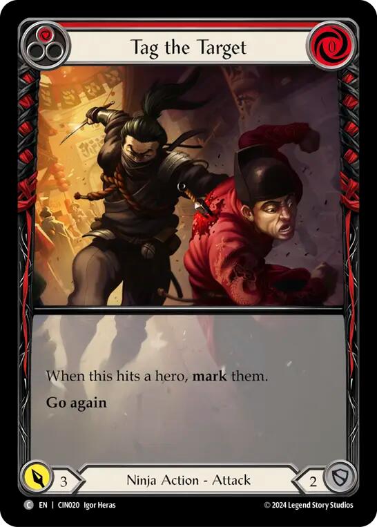 Tag the Target (Red) (Extended Art) [CIN020] (The Hunted Cindra Blitz Deck) | Pegasus Games WI