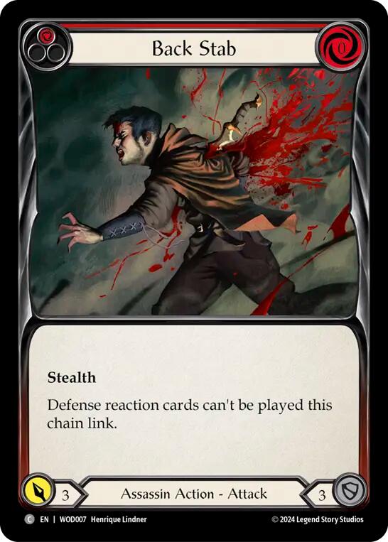 Back Stab (Red) [WOD007] (The Hunted Arakni, Web of Deceit Blitz Deck) | Pegasus Games WI