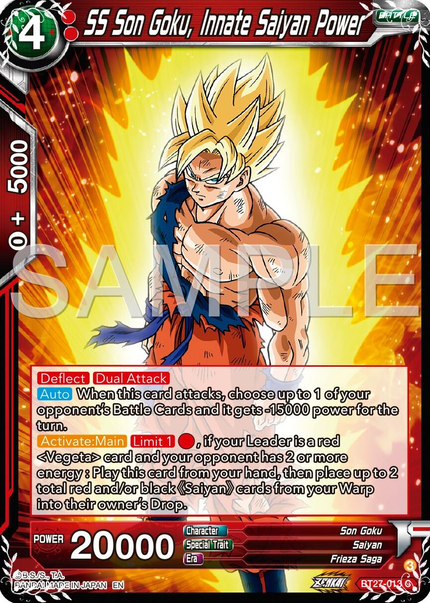 SS Son Goku, Innate Saiyan Power (BT27-013) [History of Z] | Pegasus Games WI