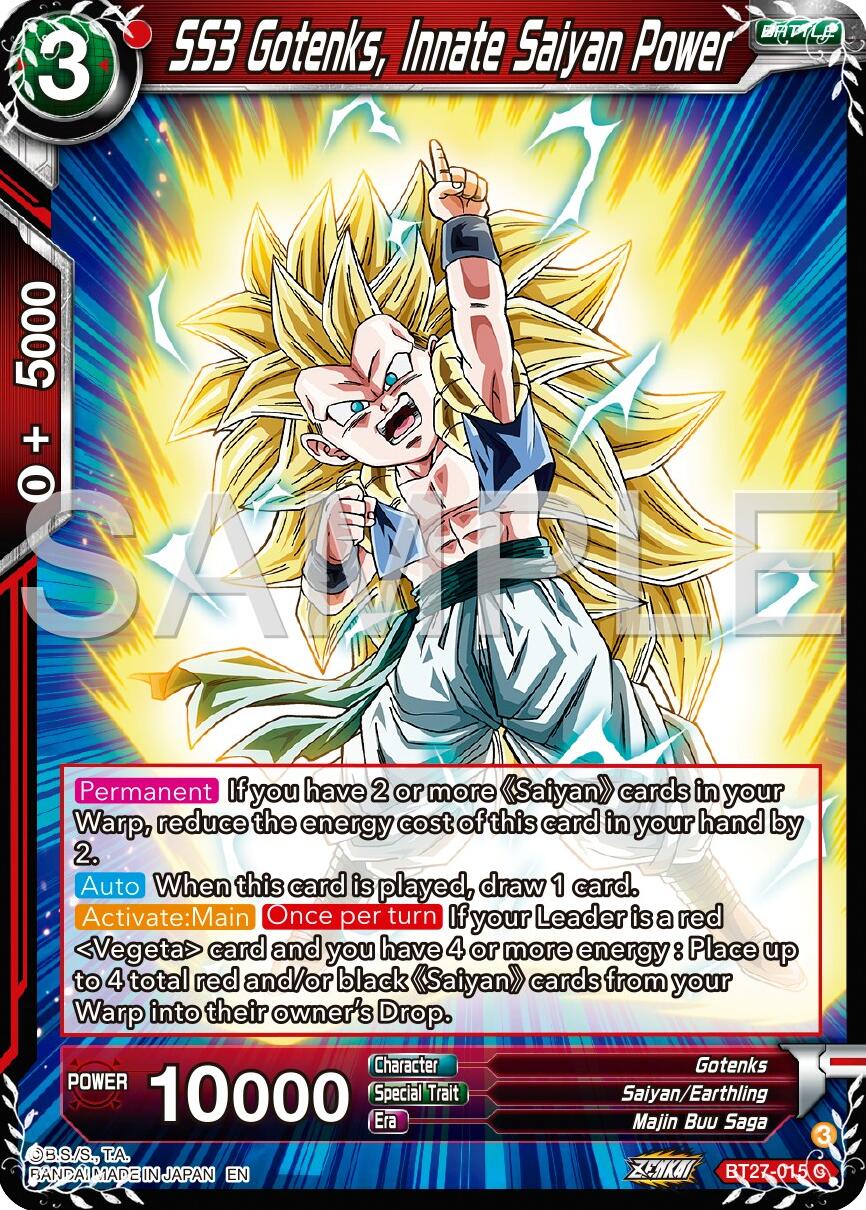 SS3 Gotenks, Innate Saiyan Power (BT27-015) [History of Z] | Pegasus Games WI