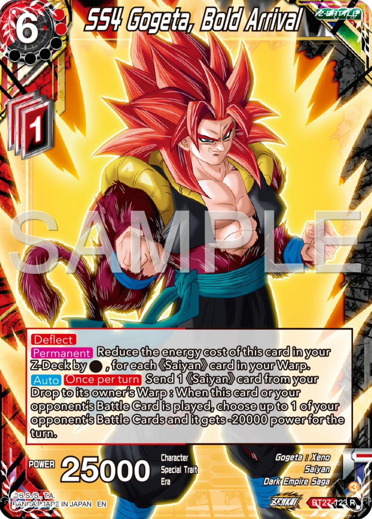 SS4 Gogeta, Bold Arrival (BT27-123) [History of Z] | Pegasus Games WI