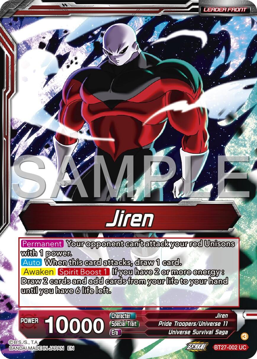 Jiren // Jiren, Warrior Standing Up for Justice (BT27-002) [History of Z] | Pegasus Games WI