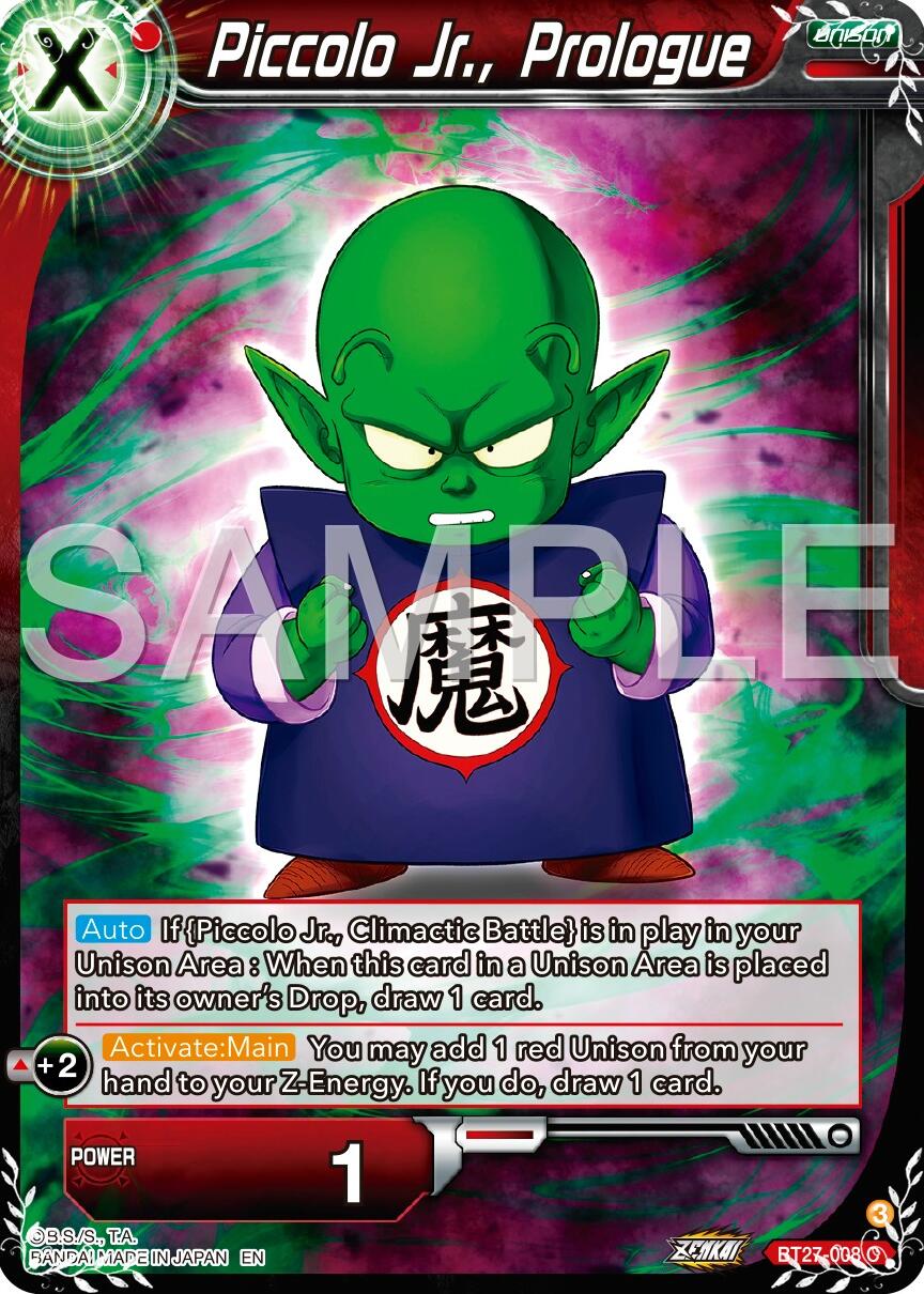 Piccolo Jr., Prologue (BT27-008) [History of Z] | Pegasus Games WI