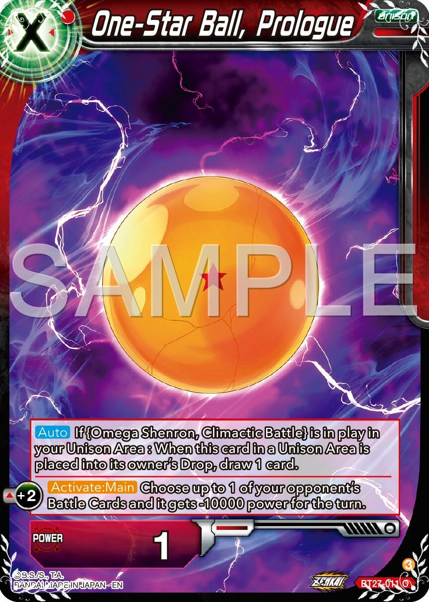 One-Star Ball, Prologue (BT27-011) [History of Z] | Pegasus Games WI