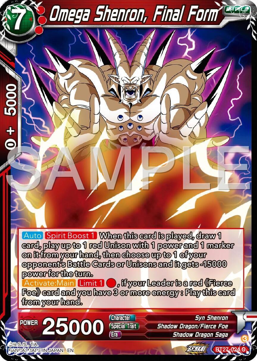 Omega Shenron, Final Form (BT27-024) [History of Z] | Pegasus Games WI