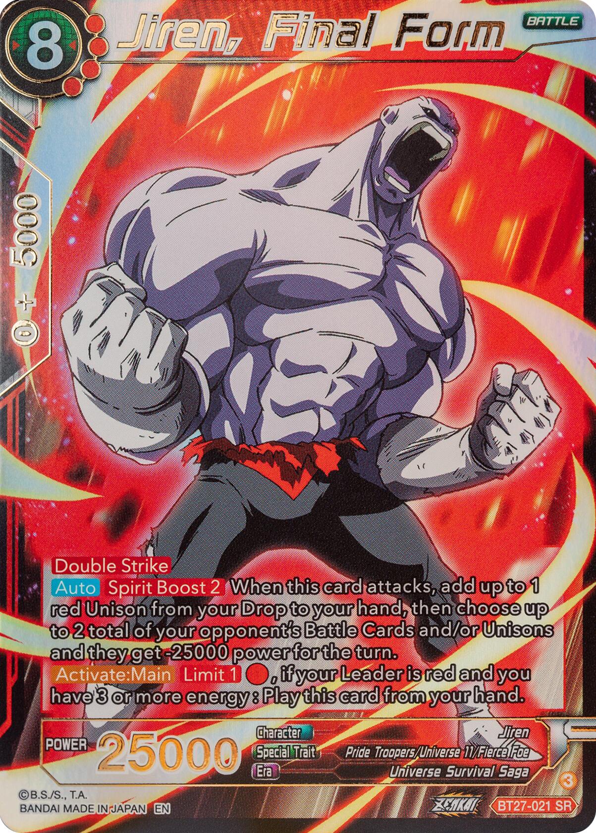 Jiren, Final Form (BT27-021) [History of Z] | Pegasus Games WI