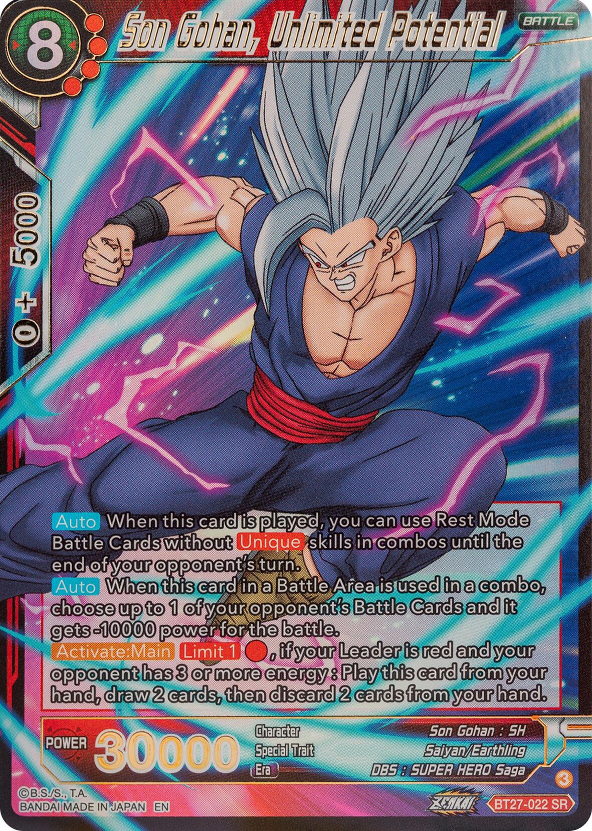 Son Gohan, Unlimited Potential (BT27-022) [History of Z] | Pegasus Games WI