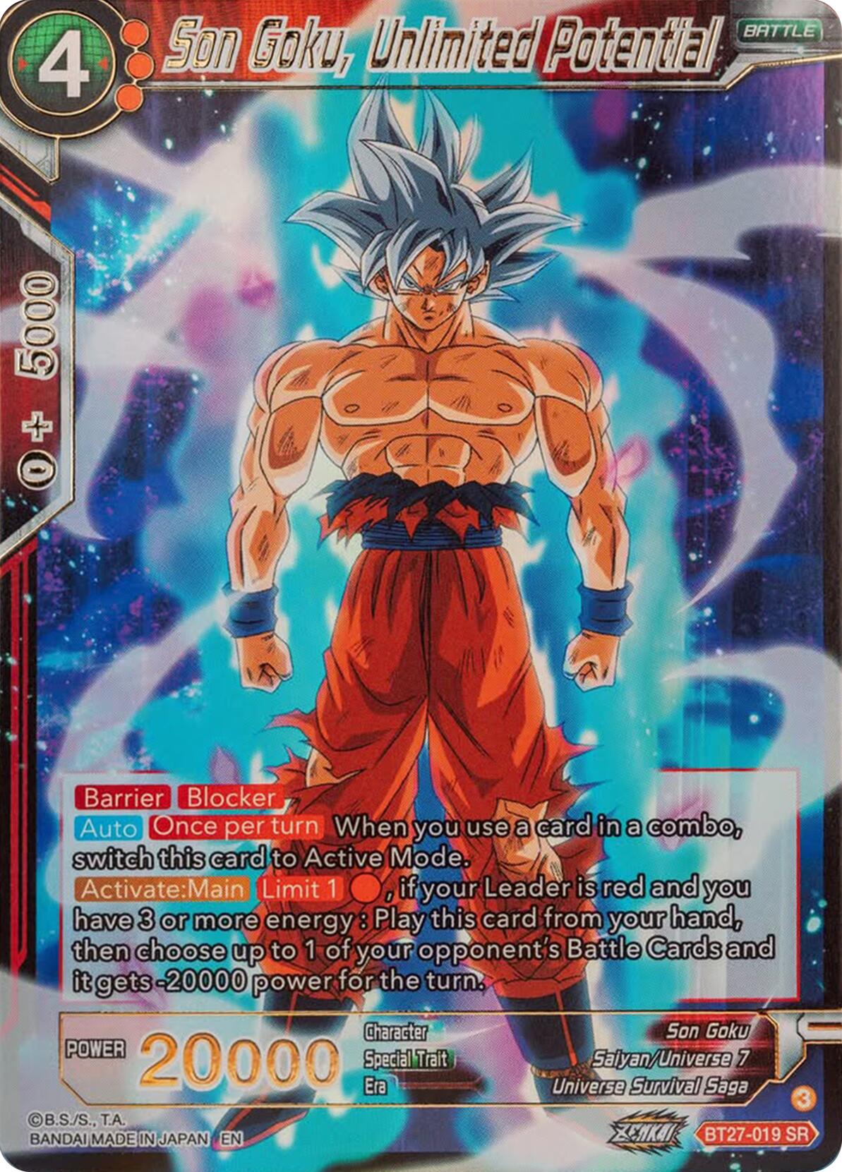 Son Goku, Unlimited Potential (BT27-019) [History of Z] | Pegasus Games WI