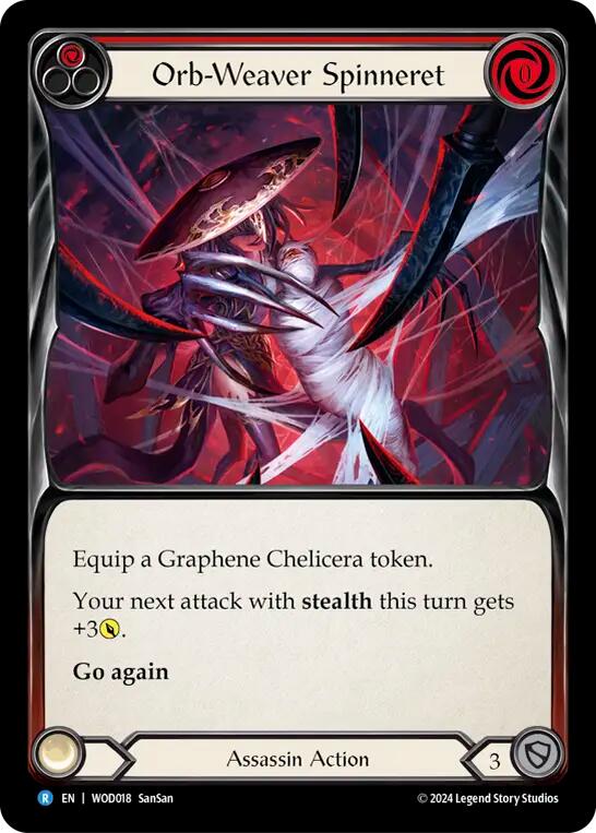 Orb-Weaver Spinneret (Red) [WOD018] (The Hunted Arakni, Web of Deceit Blitz Deck) | Pegasus Games WI