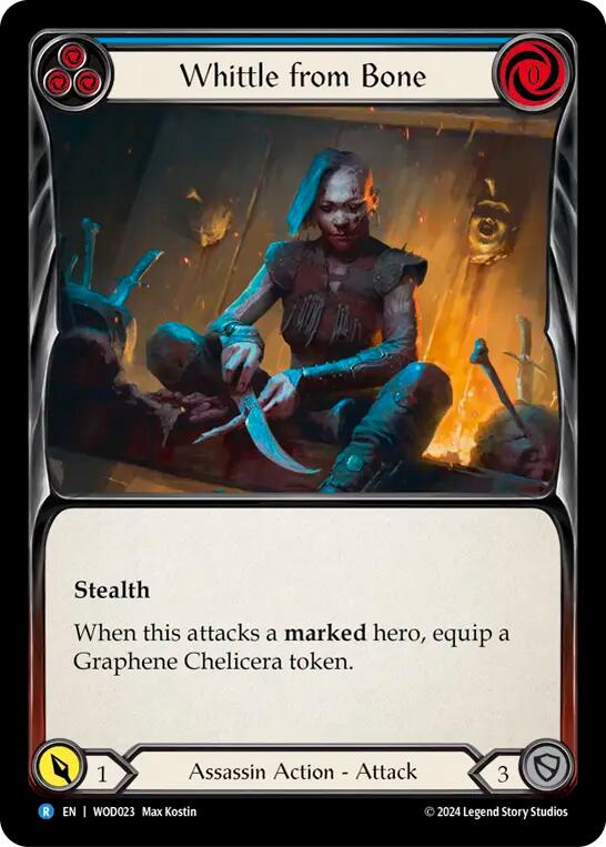 Whittle from Bone (Blue) [WOD023] (The Hunted Arakni, Web of Deceit Blitz Deck) | Pegasus Games WI