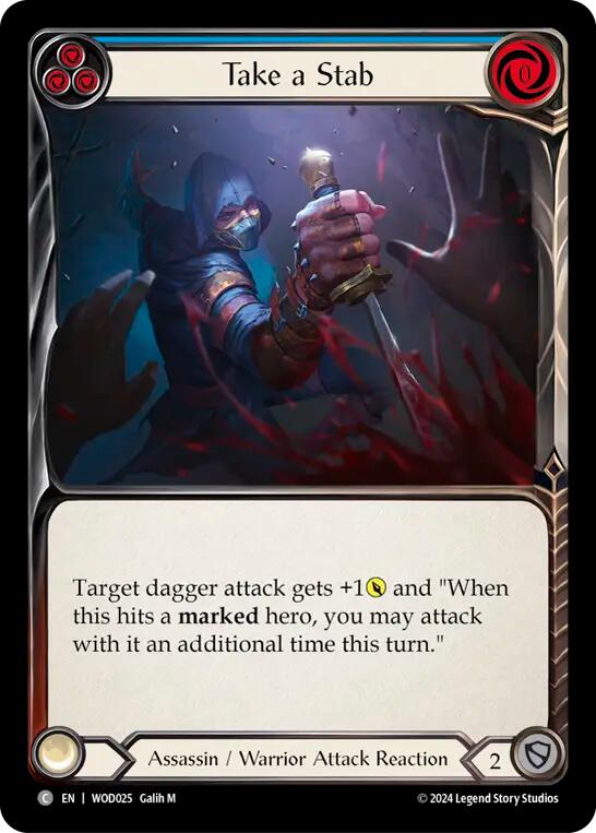 Take a Stab (Blue) [WOD025] (The Hunted Arakni, Web of Deceit Blitz Deck) | Pegasus Games WI