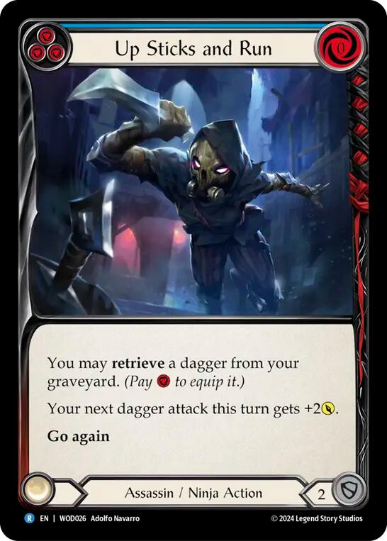 Up Sticks and Run (Blue) [WOD026] (The Hunted Arakni, Web of Deceit Blitz Deck) | Pegasus Games WI