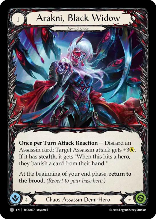 Arakni, Black Widow [WOD027//WOD028] (The Hunted Arakni, Web of Deceit Blitz Deck) | Pegasus Games WI