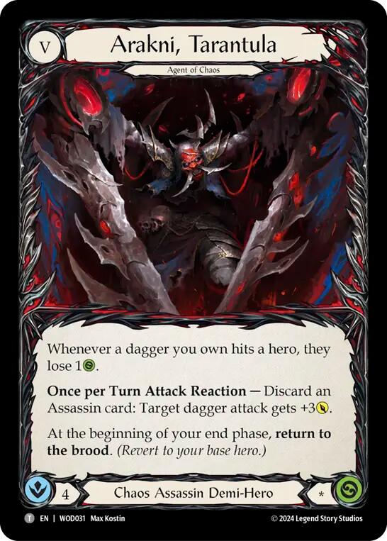 Arakni, Tarantula [WOD031//WOD032] (The Hunted Arakni, Web of Deceit Blitz Deck) | Pegasus Games WI