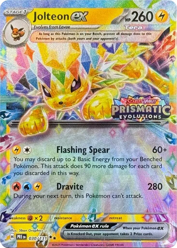 Jolteon ex (030/131) (Prismatic Evolutions Stamp) [Scarlet & Violet: Prismatic Evolutions] | Pegasus Games WI