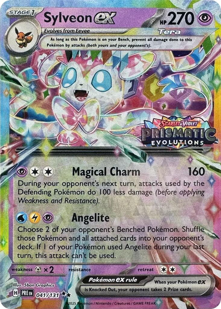 Sylveon ex (041/131) (Prismatic Evolutions Stamp) [Scarlet & Violet: Prismatic Evolutions] | Pegasus Games WI