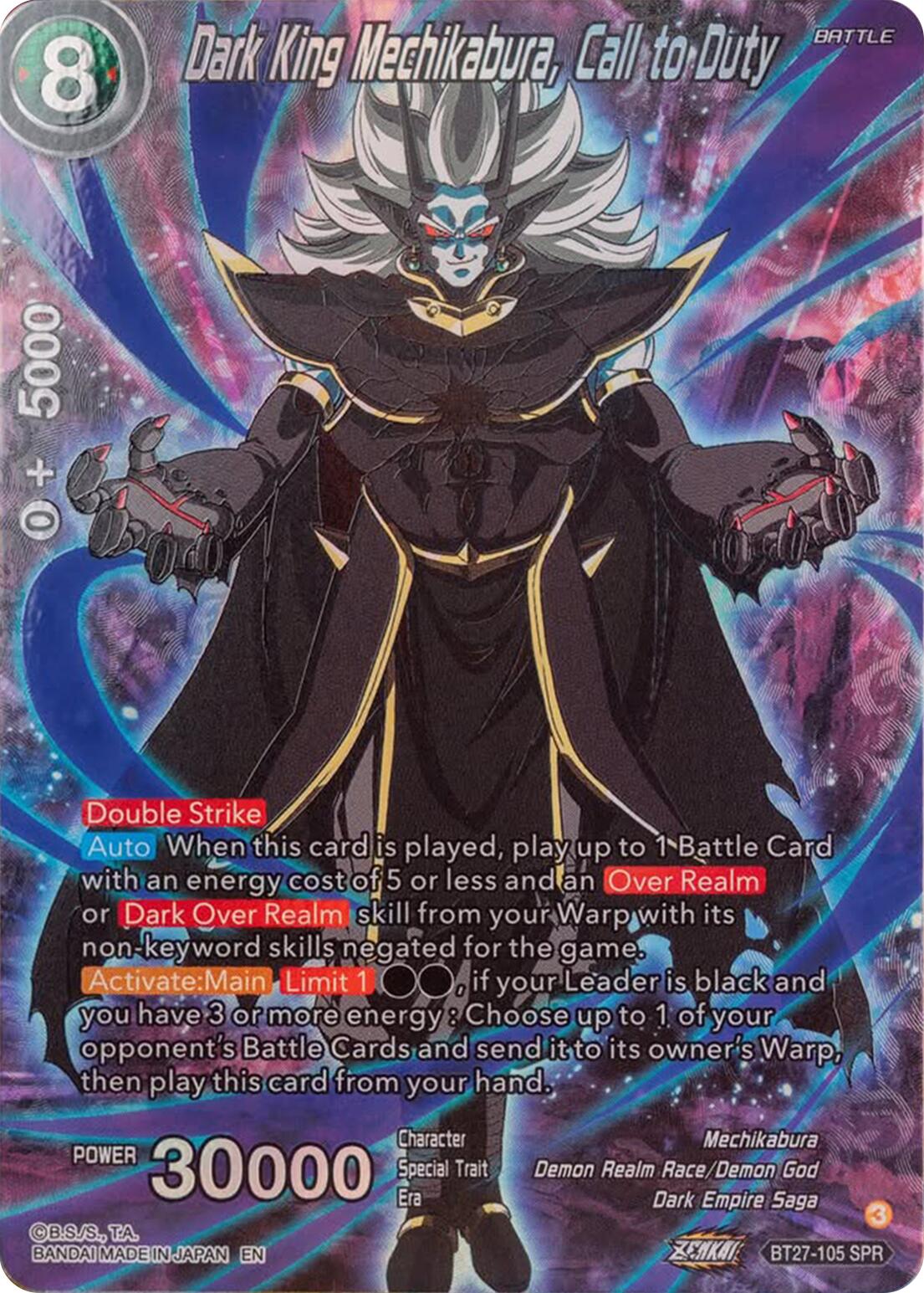 Dark King Mechikabura, Call to Duty (SPR) (BT27-105) [History of Z] | Pegasus Games WI