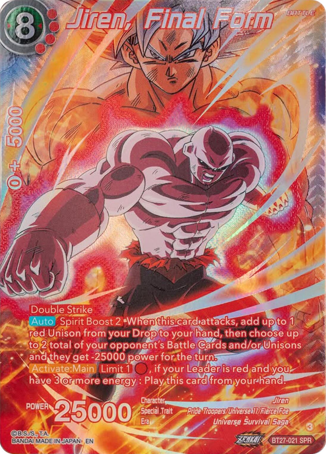 Jiren, Final Form (SPR) (BT27-021) [History of Z] | Pegasus Games WI