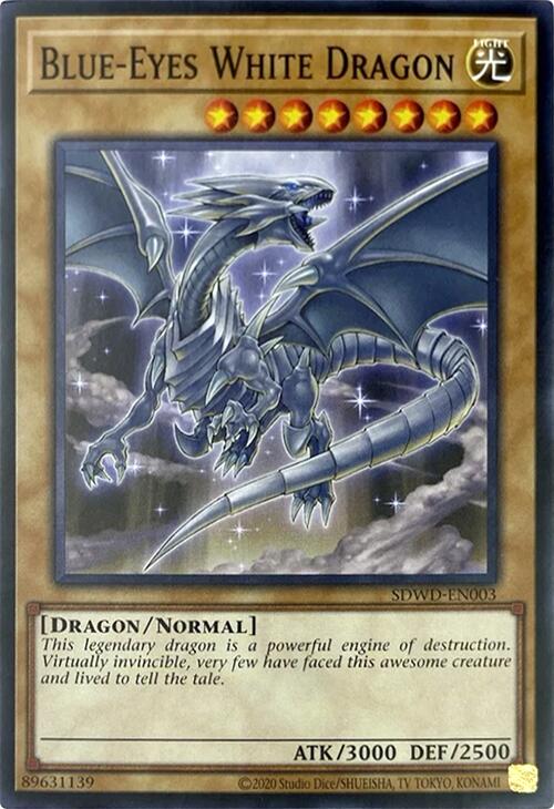 Blue-Eyes White Dragon (Unlimited Misprint) [SDWD-EN003] Common | Pegasus Games WI