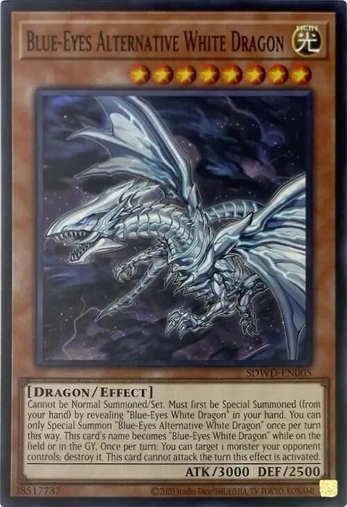 Blue-Eyes Alternative White Dragon (Unlimited Misprint) [SDWD-EN005] Common | Pegasus Games WI