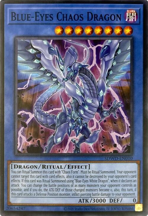 Blue-Eyes Chaos Dragon (Unlimited Misprint) [SDWD-EN010] Common | Pegasus Games WI