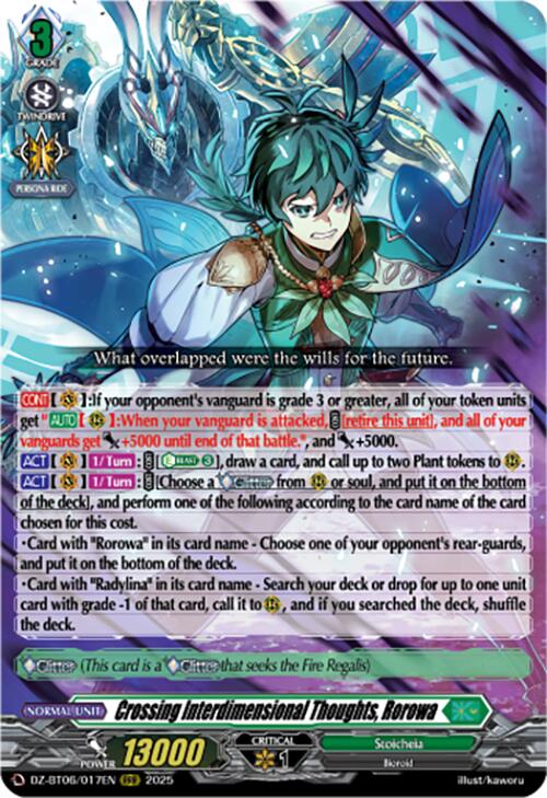 Crossing Interdimensional Thoughts, Rorowa (DZ-BT06/017EN) [DZ-BT06: Generation Dragenesis] | Pegasus Games WI