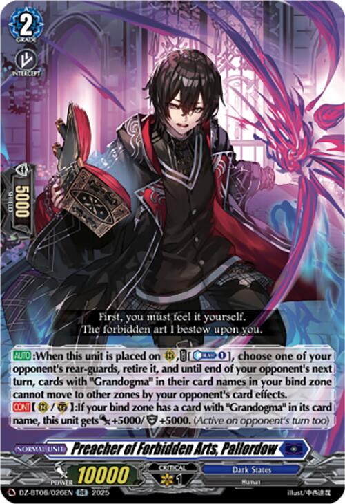 Preacher of Forbidden Arts, Pallordow (DZ-BT06/026EN) [DZ-BT06: Generation Dragenesis] | Pegasus Games WI