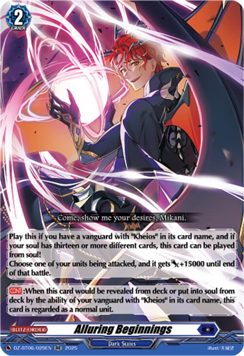 Alluring Beginnings (DZ-BT06/029EN) [DZ-BT06: Generation Dragenesis] | Pegasus Games WI