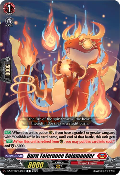 Burn Tolerance Salamander (DZ-BT06/048EN) [DZ-BT06: Generation Dragenesis] | Pegasus Games WI