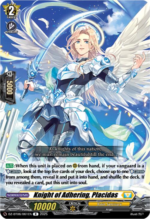 Knight of Adhering, Placidas (DZ-BT06/061EN) [DZ-BT06: Generation Dragenesis] | Pegasus Games WI