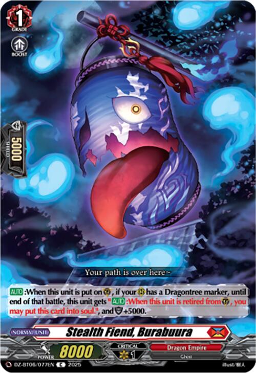 Stealth Fiend, Burabuura (DZ-BT06/077EN) [DZ-BT06: Generation Dragenesis] | Pegasus Games WI